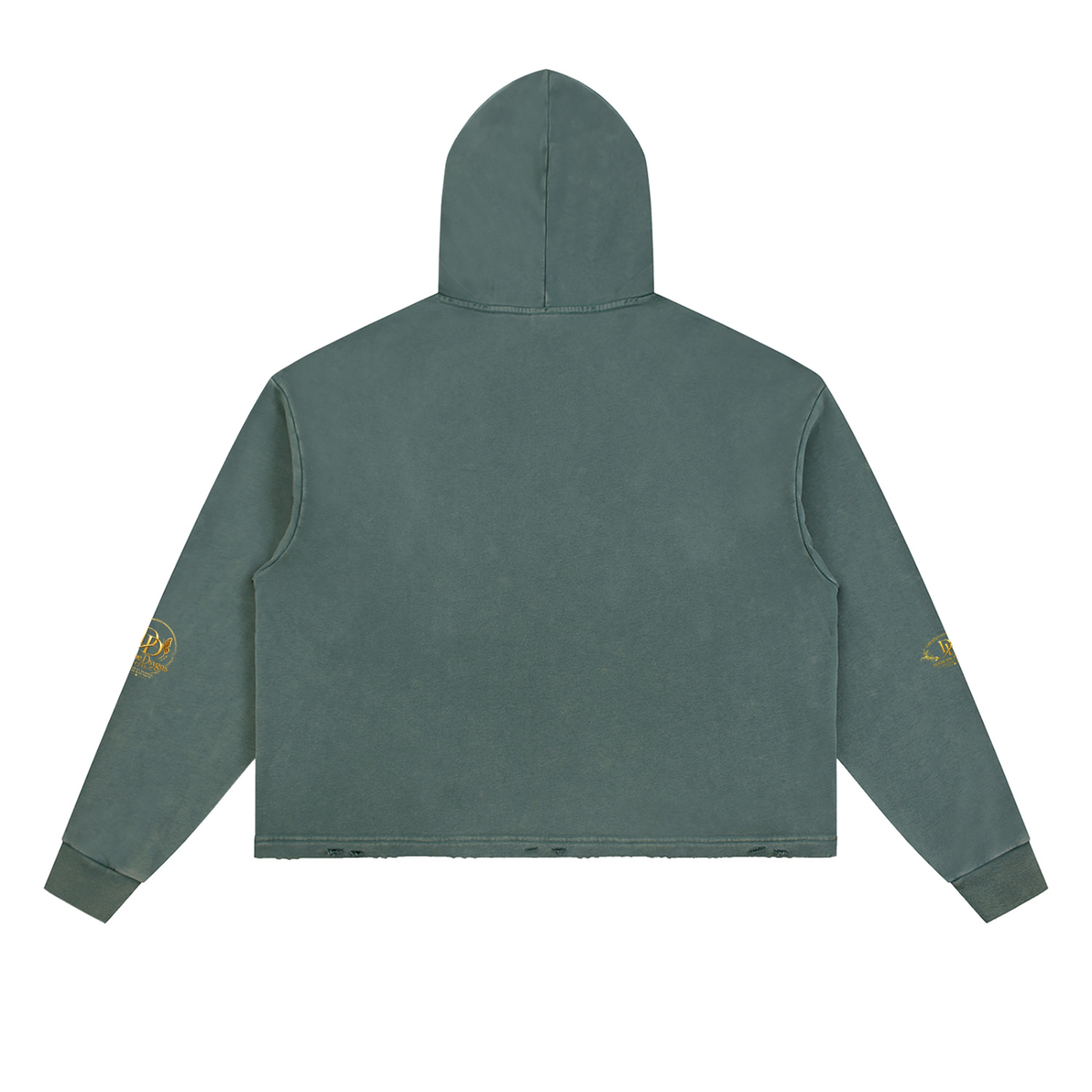 Vintage Washed Frayed-Hem Hoodie