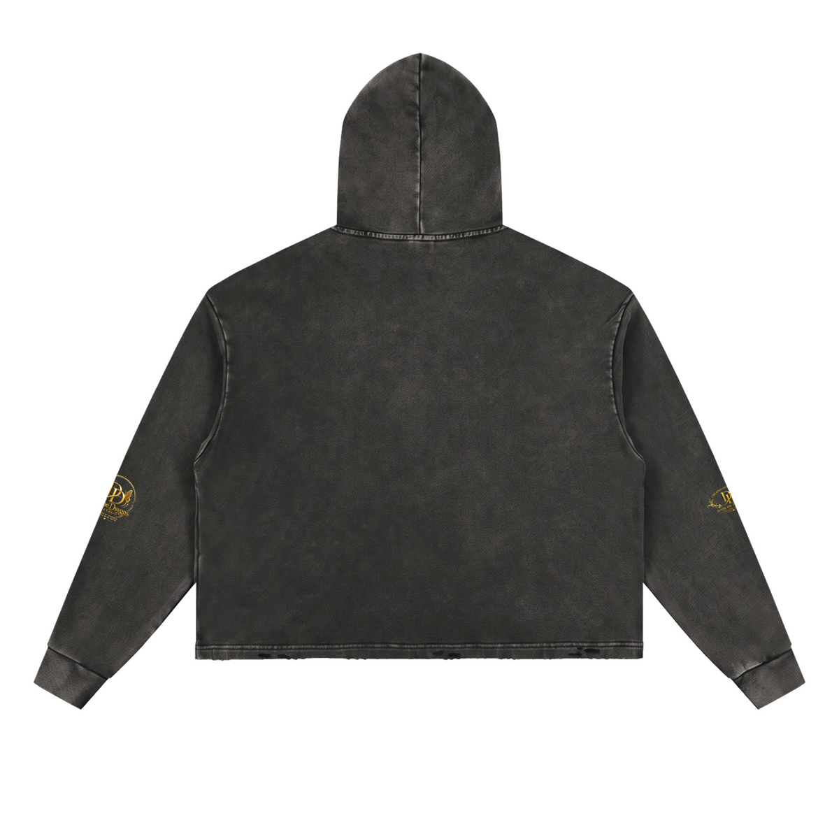 Vintage Washed Frayed-Hem Hoodie