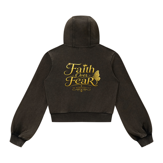 Women’s Vintage Wash Full Zip Hoodie
