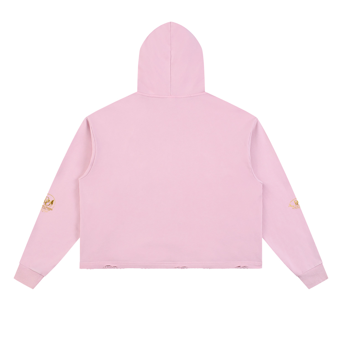 Vintage Washed Frayed-Hem Hoodie