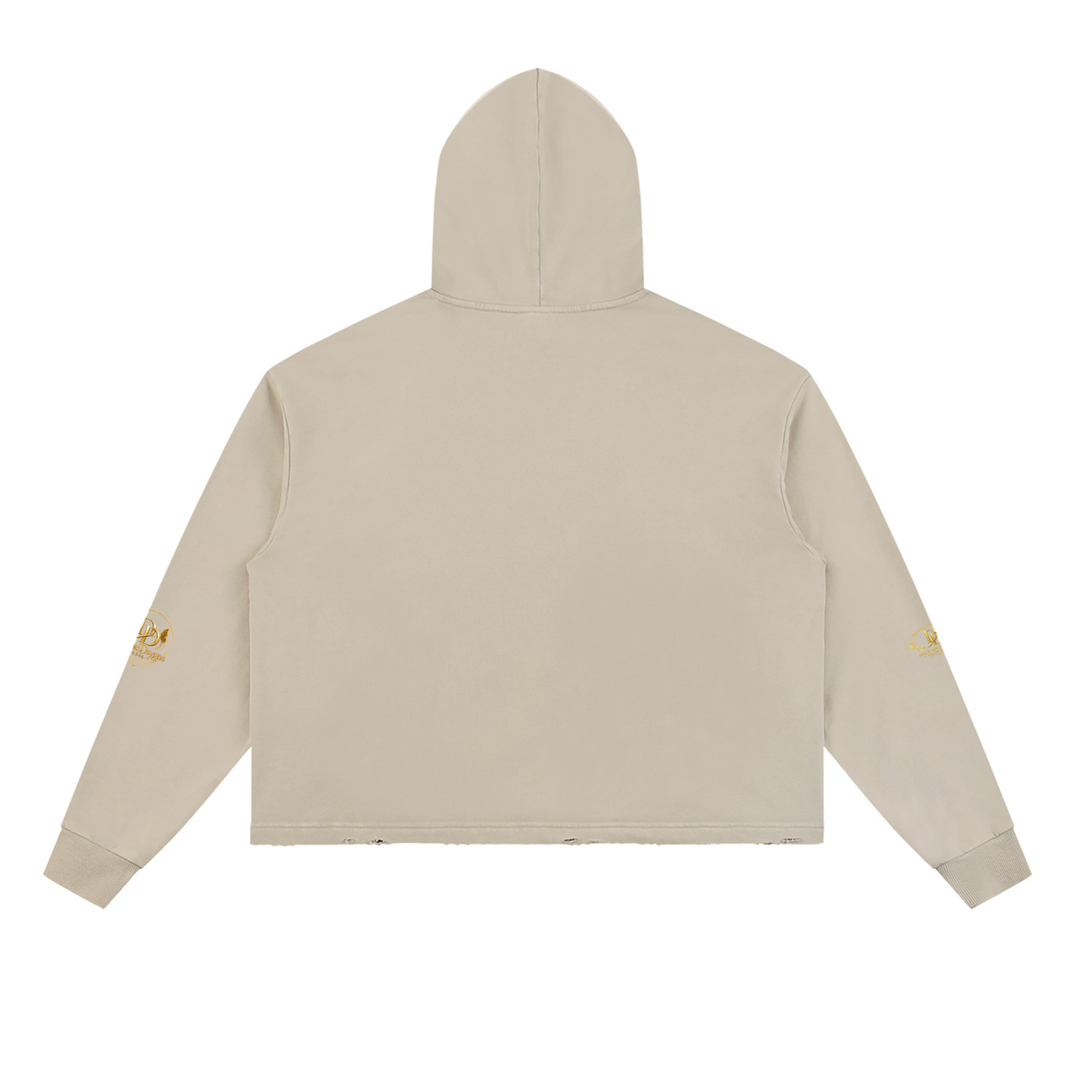 Vintage Washed Frayed-Hem Hoodie