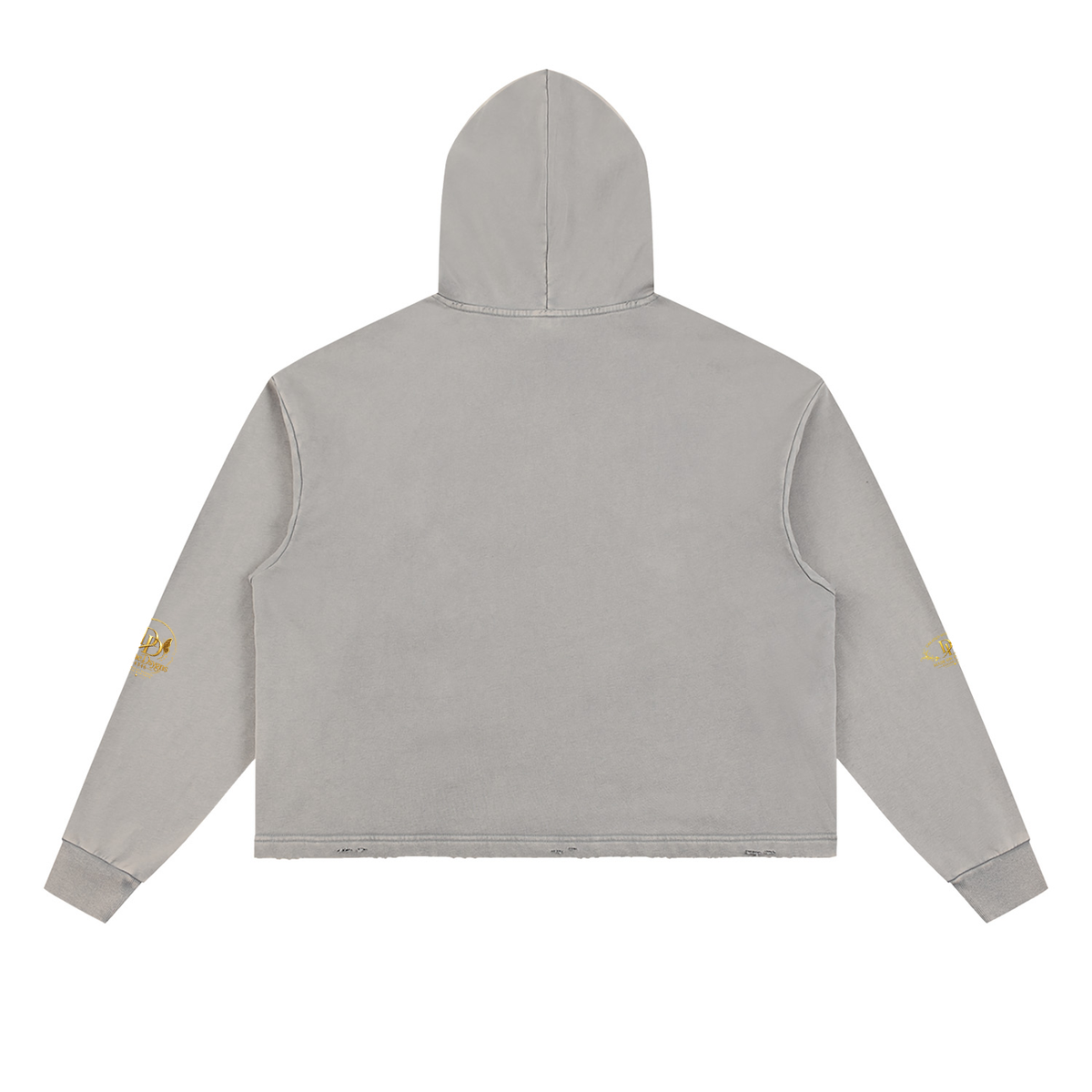 Vintage Washed Frayed-Hem Hoodie